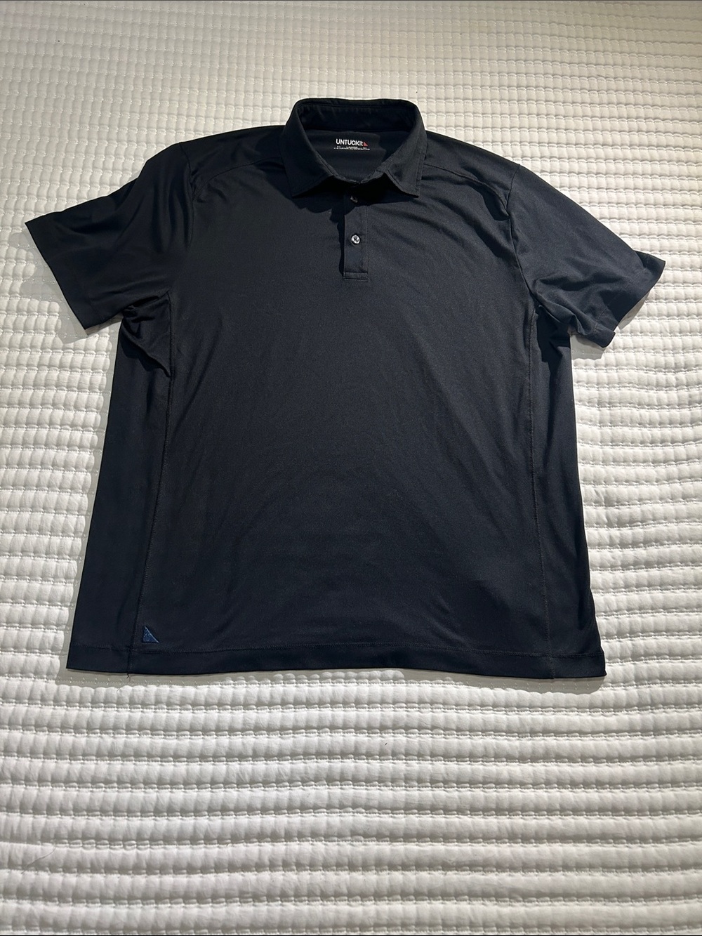 UNTUCKit Men's Black Performance Polo Large